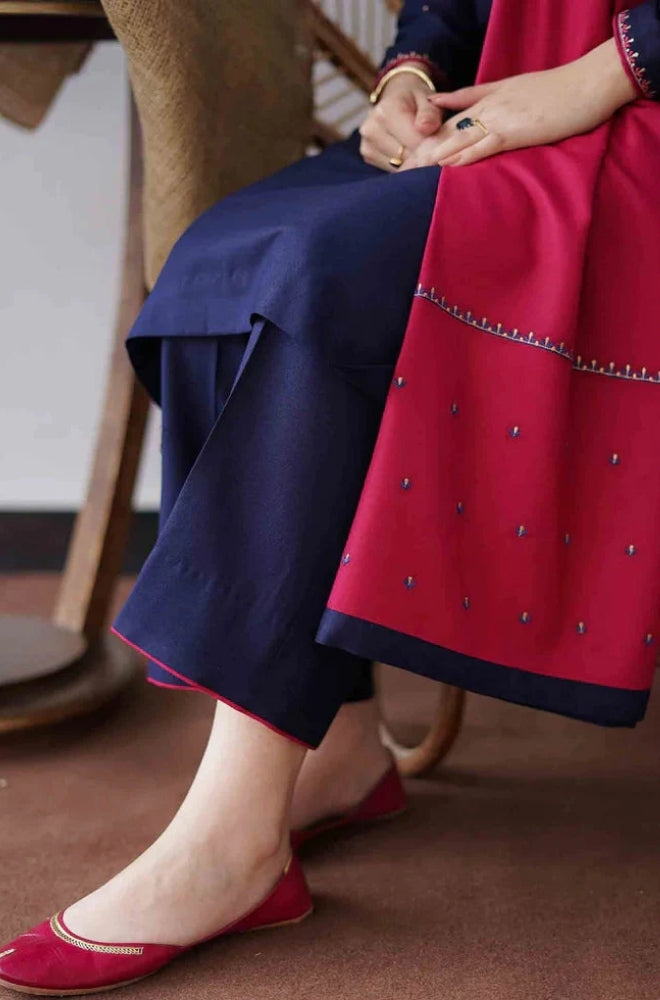 Aisling - 3PC Unstitched Dhanak Embroidered Shirt with Embroidered Dupatta and Trouser