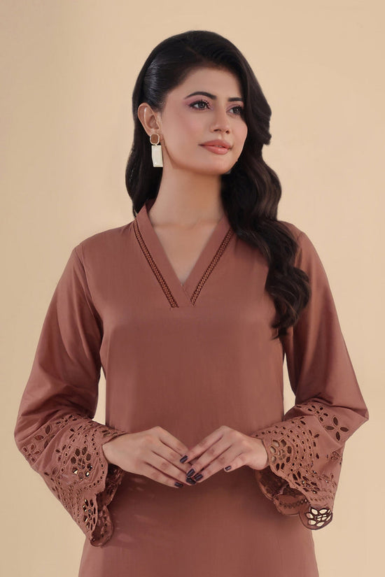 SAPPHIRE-3PC DHANAK EMBROIDERED SHIRT WITH KHADDI NET EMB DUPATTA AND TROUSER-BIC-4263