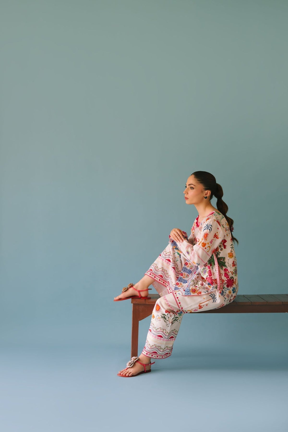 Lulusar-2pc Shemoz Silk Print With Shemoz Silk Trouser-WM-2011