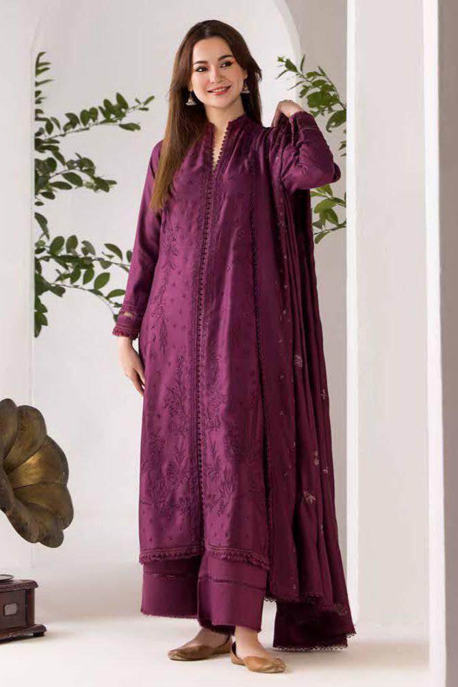 SOBIA NAZIR WINTER DHANAK UNSTITCHED 3PC WITH EMBROIDERED DHANAK SHAWL