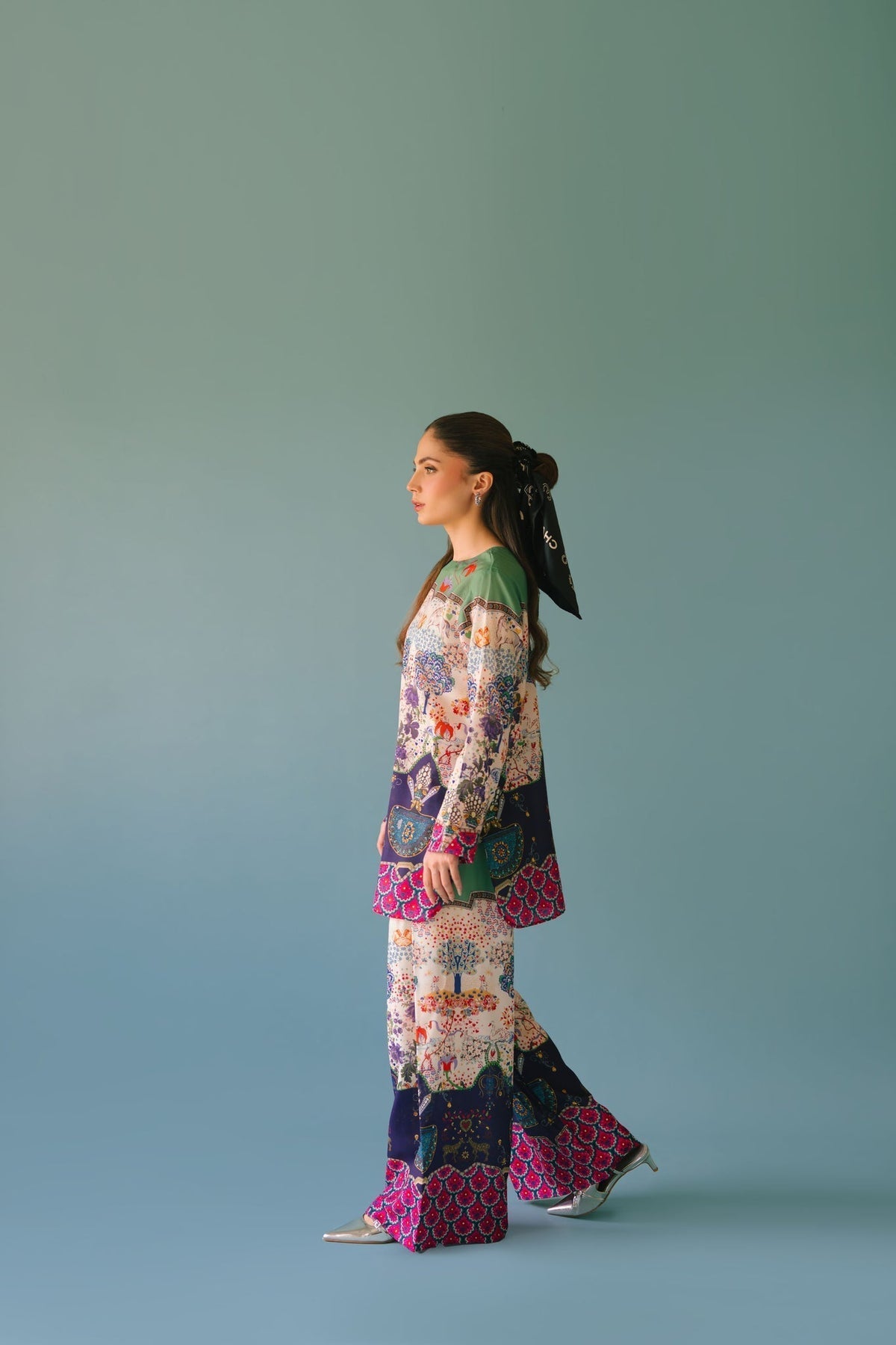 Lulusar-2pc Shemoz Silk Print With Shemoz Silk Trouser-WM-2011