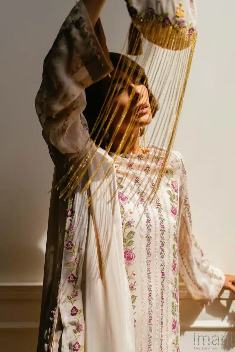 BAREEZE UNSTITCHED DHANAK EMBROIDERED WINTER UNSTITCHED 3PC WITH DHANAK EMBROIDERED SHAWL