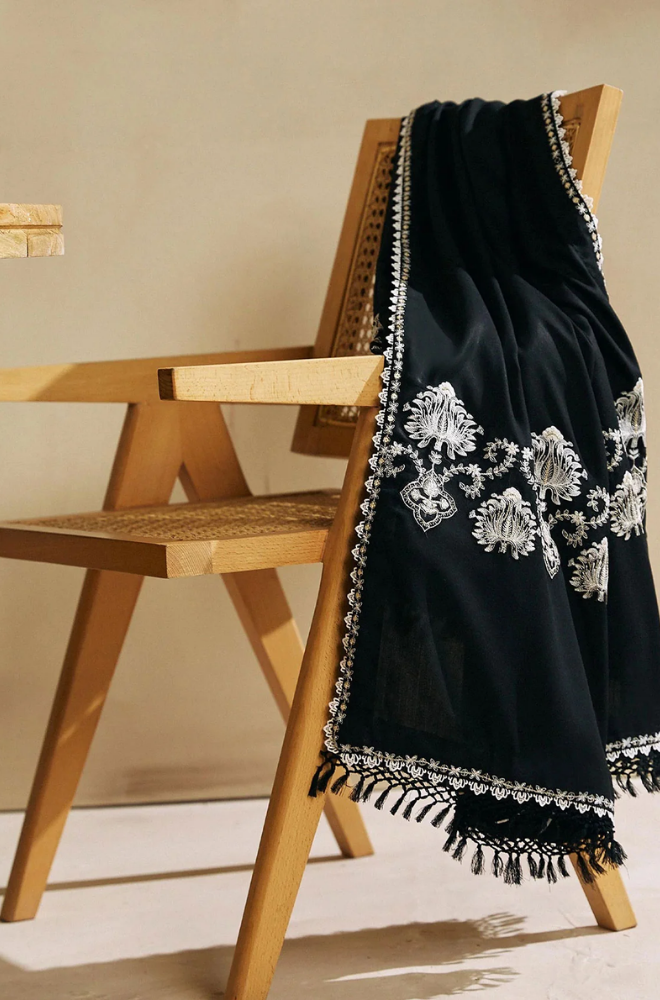 Zara Shah Jahan - 3PC Unstitched Dhanak Embroidered Shirt with Embroidered Dhanak Shawl and Trouser