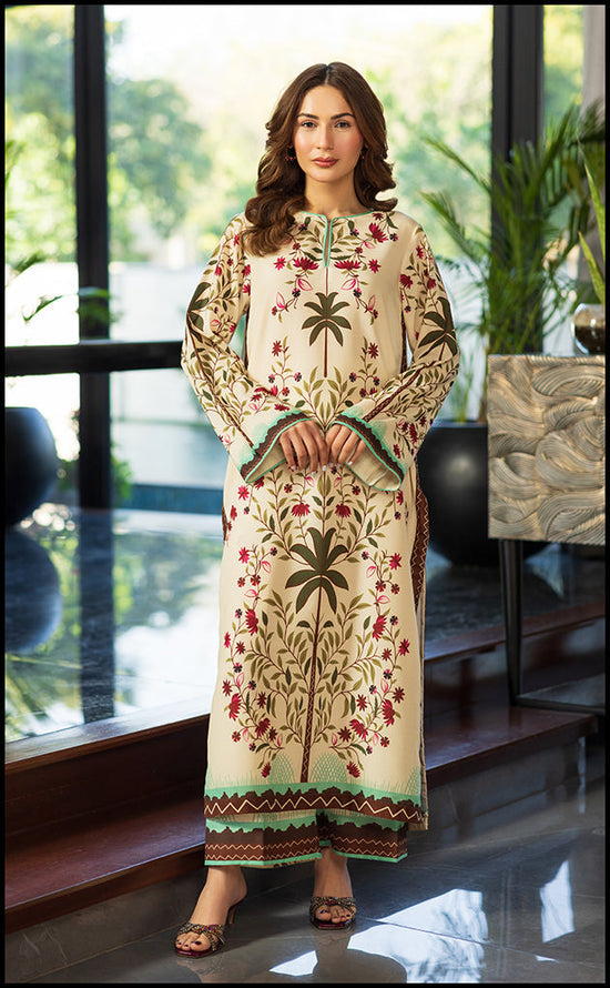 Lulusar-2pc Shemoz Silk Print With Shemoz Silk Trouser-WM-2011