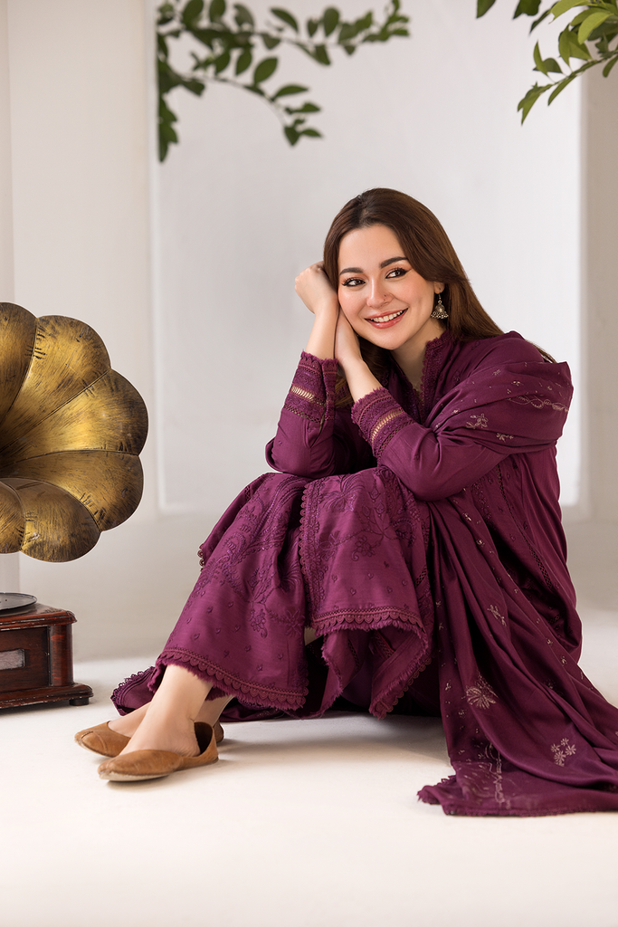 SOBIA NAZIR WINTER DHANAK UNSTITCHED 3PC WITH EMBROIDERED DHANAK SHAWL