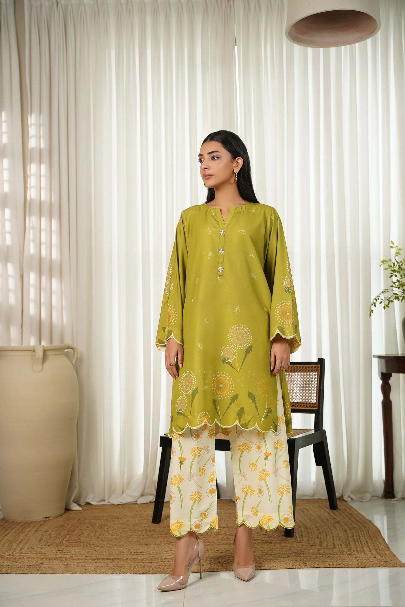 Lulusar-2pc Shemoz Silk Print With Shemoz Silk Trouser-WM-2011