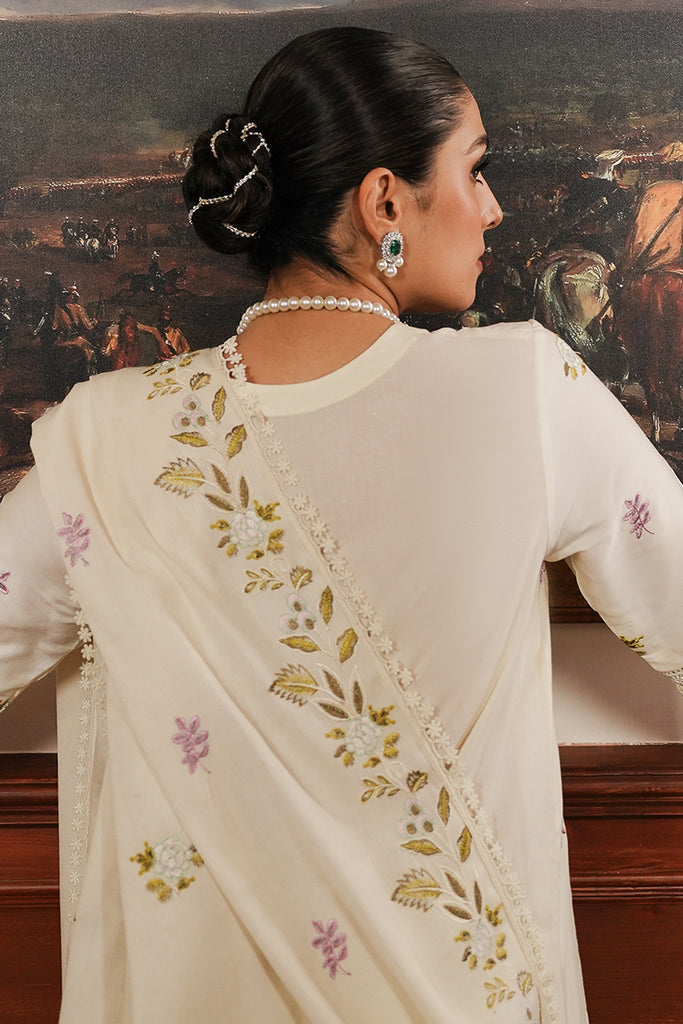 CROSS-STITCHED LUXURY UNSTITCHED WINTER DHANAK EMBROIDERED 3PC WITH DHANAK EMBROIDERED SHAWL