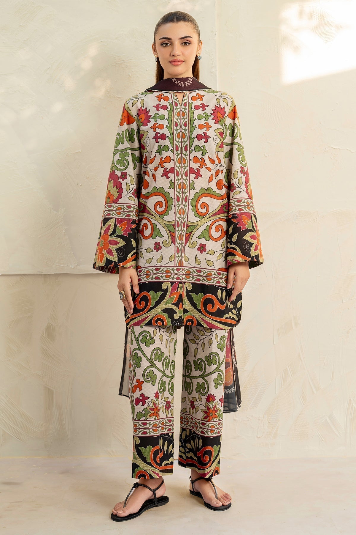 JAZMIN - 3PC Unstitched Printed Viscose Shirt with Printed Dupatta and Printed Trouser