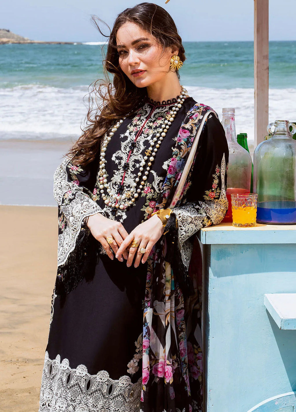 ELAF LUXURY WINTER UNSTITCHED DHANAK EMBROIDERED 3PC WITH COTRAI WOOL SHAWL