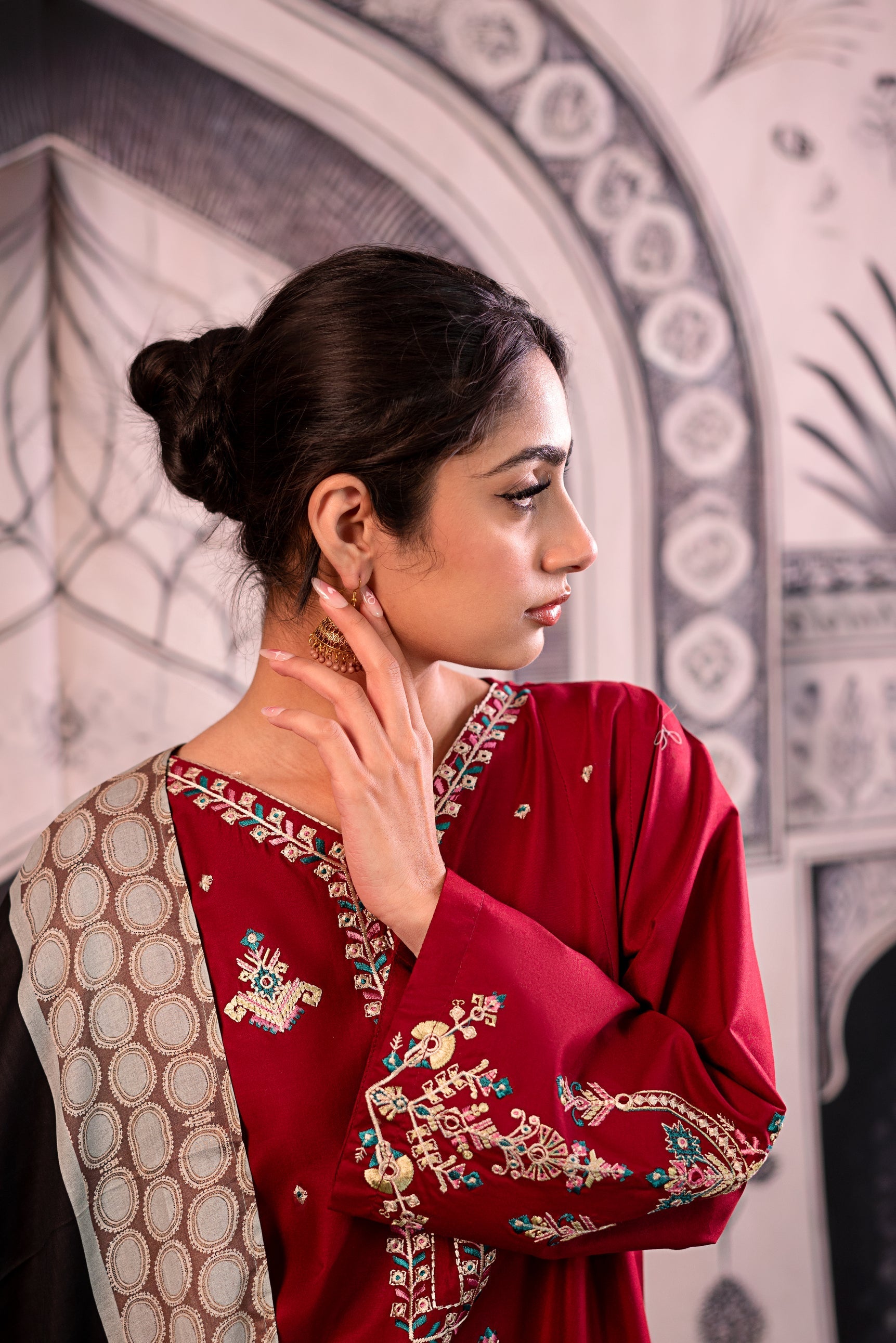 URGE Unstitched Dhanak 3PC With Printed Shawl