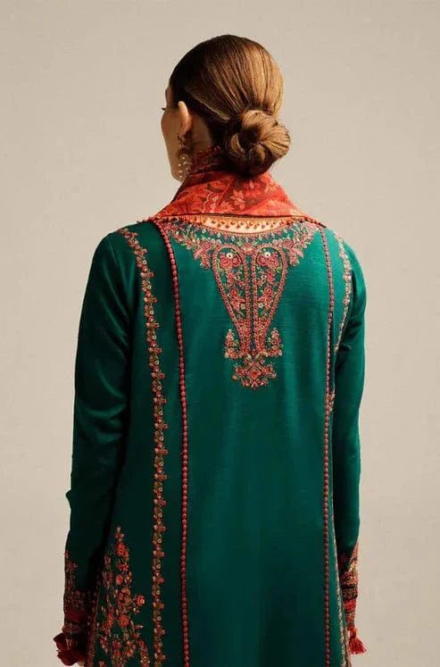 Hussain Rehar Unstitched Dhanak 3PC With Printed Shawl