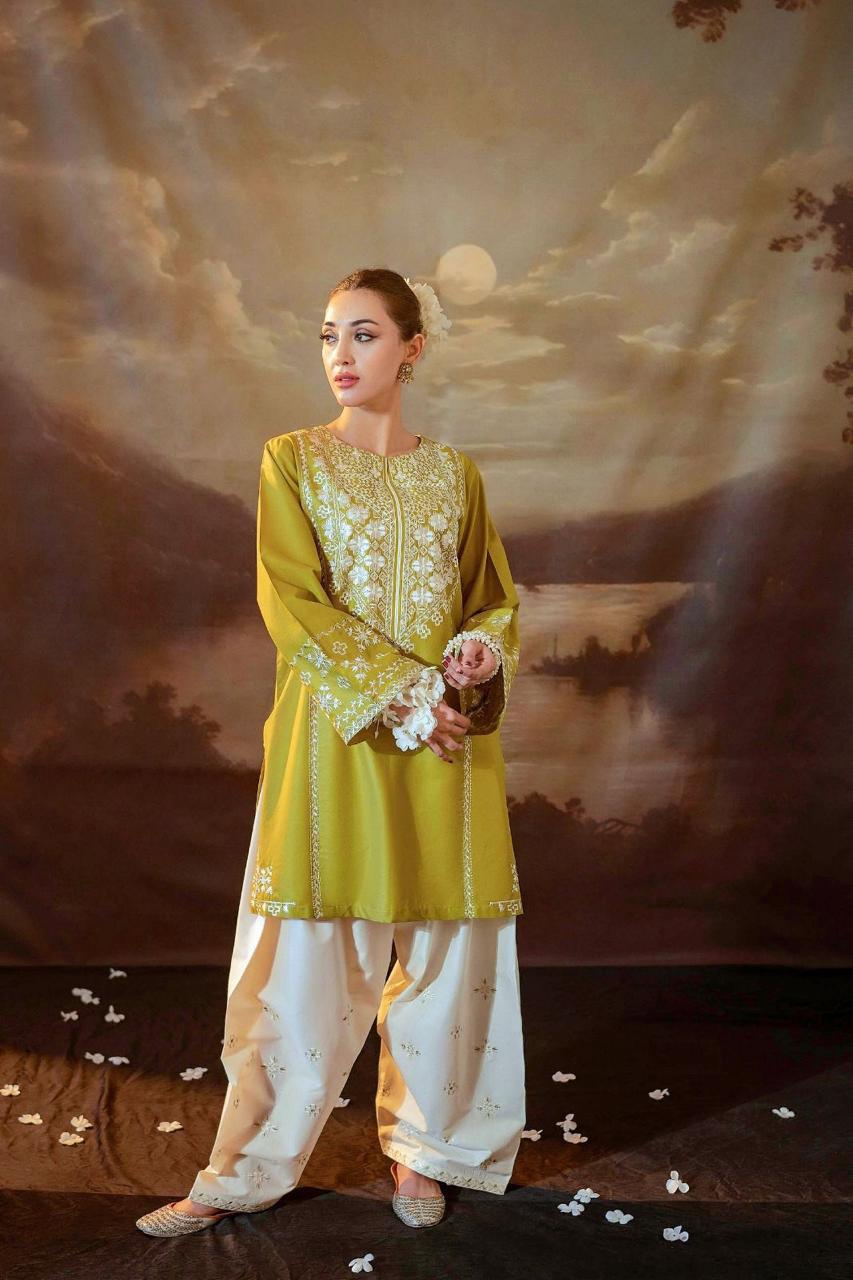 URGE Unstitched Dhanak 2PC With Dhanak Embroidered Trouser