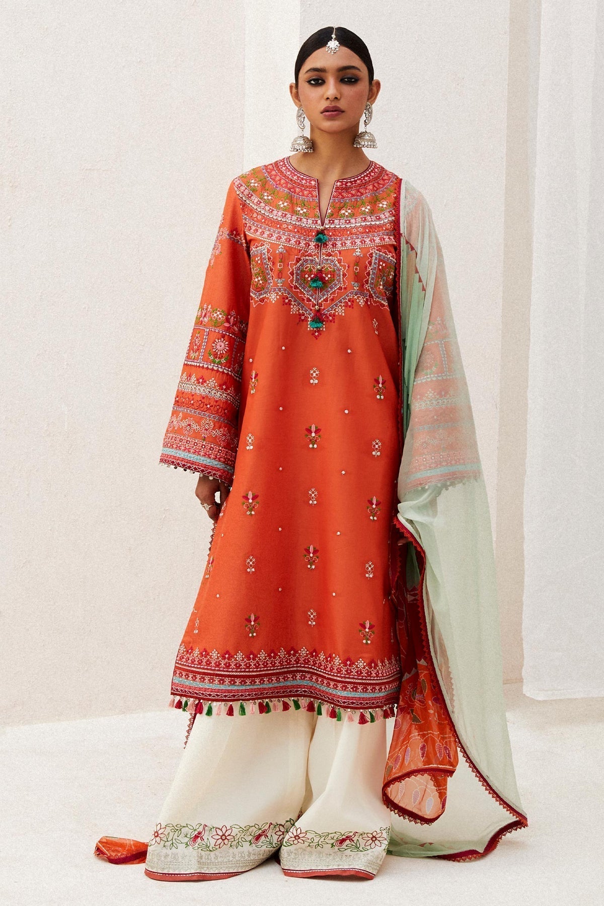 Zara ShahJahan - 3PC Unstitched Khaddar Embroidered Shirt with Embroidered Wool Shawl and Khaddar Trouser