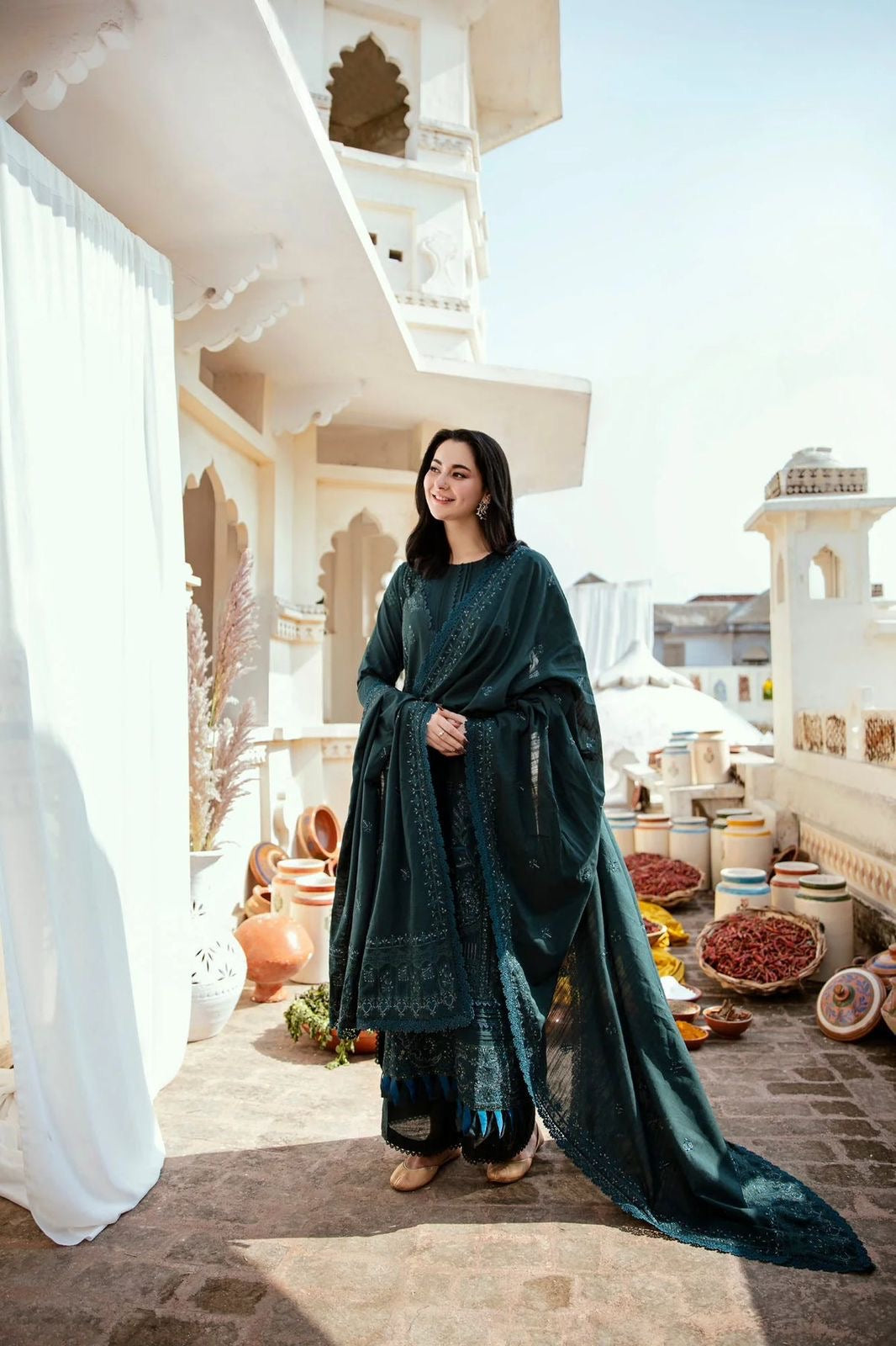 ZARA SHAHJAHAN LUXURY WINTER UNSTITCHED 3PC WITH EMBROIDERED DHANAK SHAWL