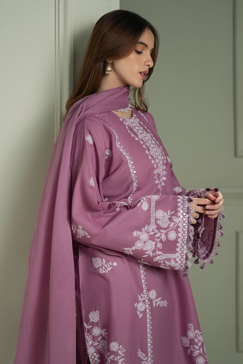CROSS STITCH LUXURY WINTER UNSTITCHED EMBROIDERED 3PC WITH DHANAK EMBROIDERED SHAWL