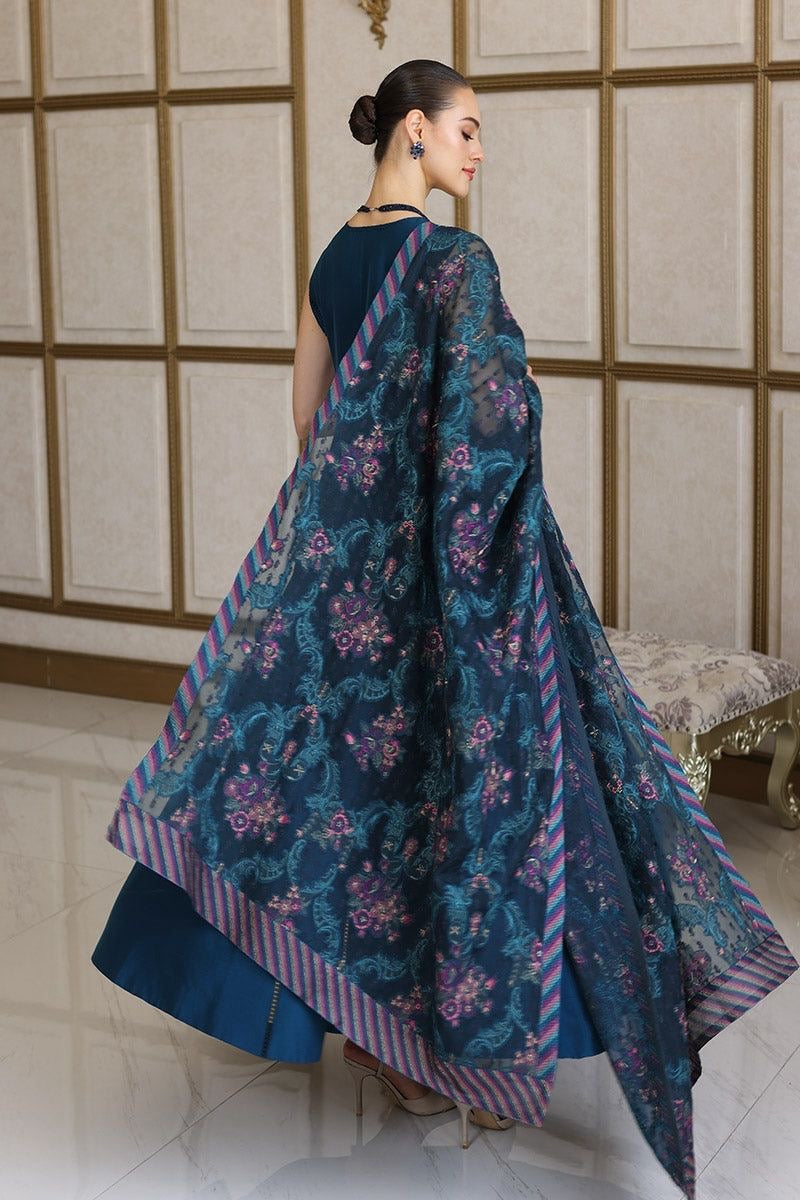 BAREEZE UNSTITCHED PREMIUM DHANAK 3PC WITH READY TO WEAR DHANAK EMBROIDERED SHAWL