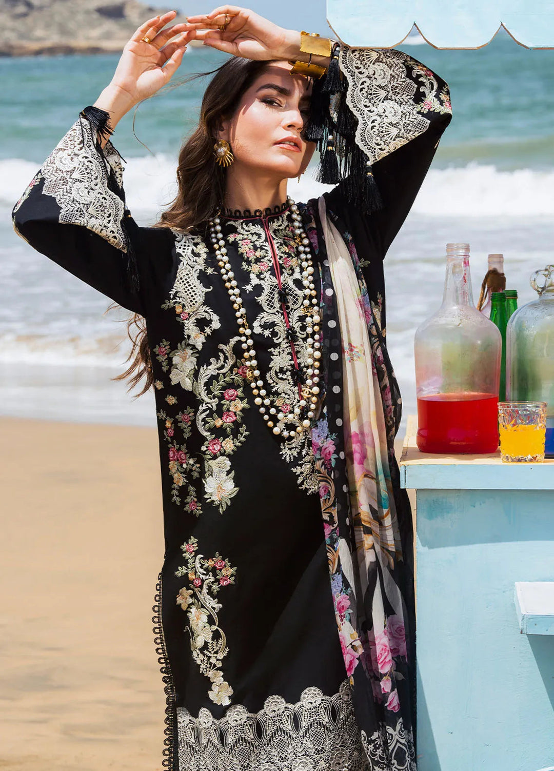 ELAF LUXURY WINTER UNSTITCHED DHANAK EMBROIDERED 3PC WITH COTRAI WOOL SHAWL