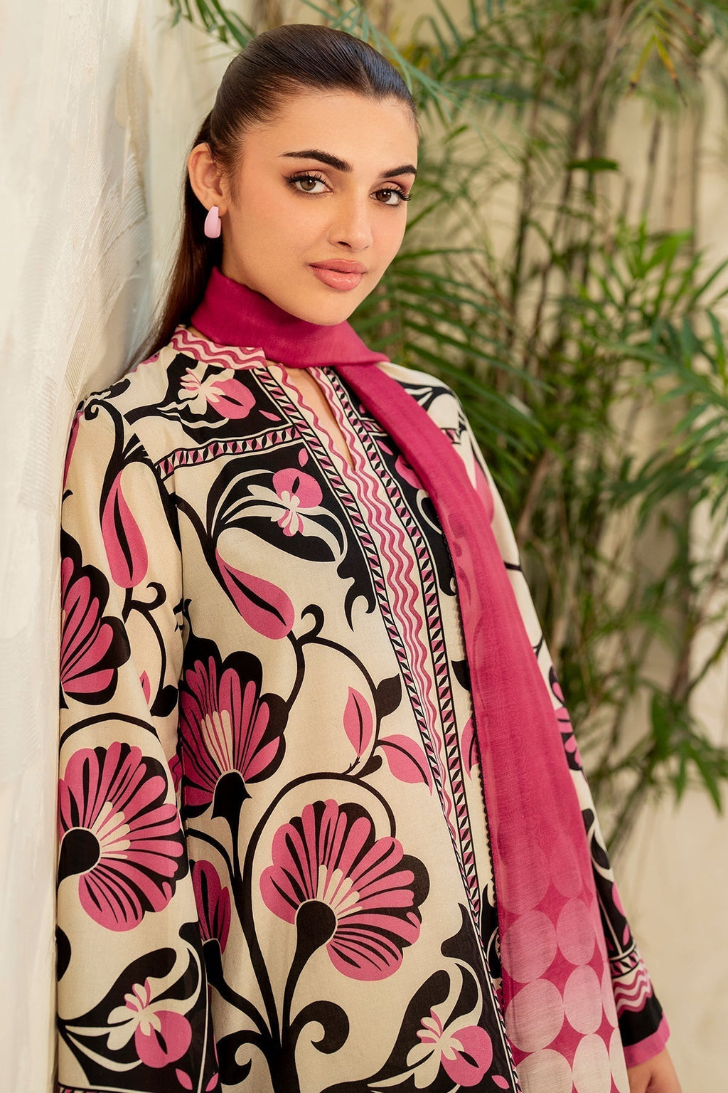 JAZMIN - 3PC Unstitched Printed Viscose Shirt with Printed Dupatta and Printed Trouser