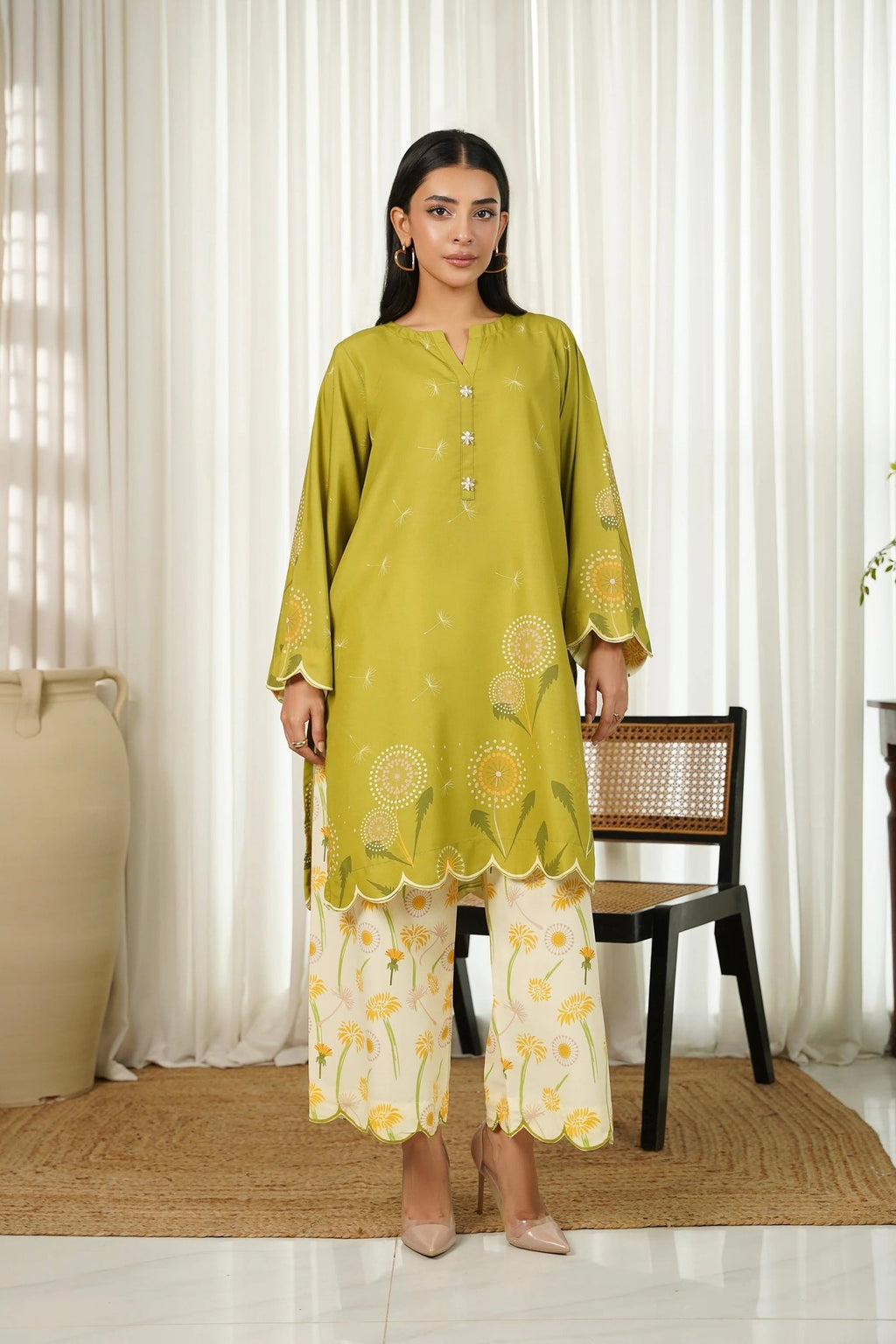 Lulusar-2pc Shemoz Silk Print With Shemoz Silk Trouser-WM-2011