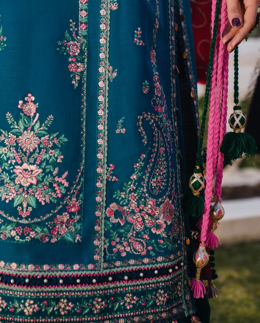 Hussain Rehar Unstitched Dhanak 3PC With Printed Shawl GR