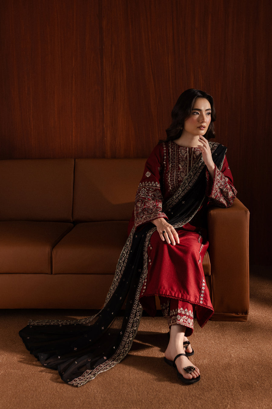 BATIK UNSTITCHED WINTER DHANAK 3PC WITH READY TO WEAR DHANAK SHAWL RD