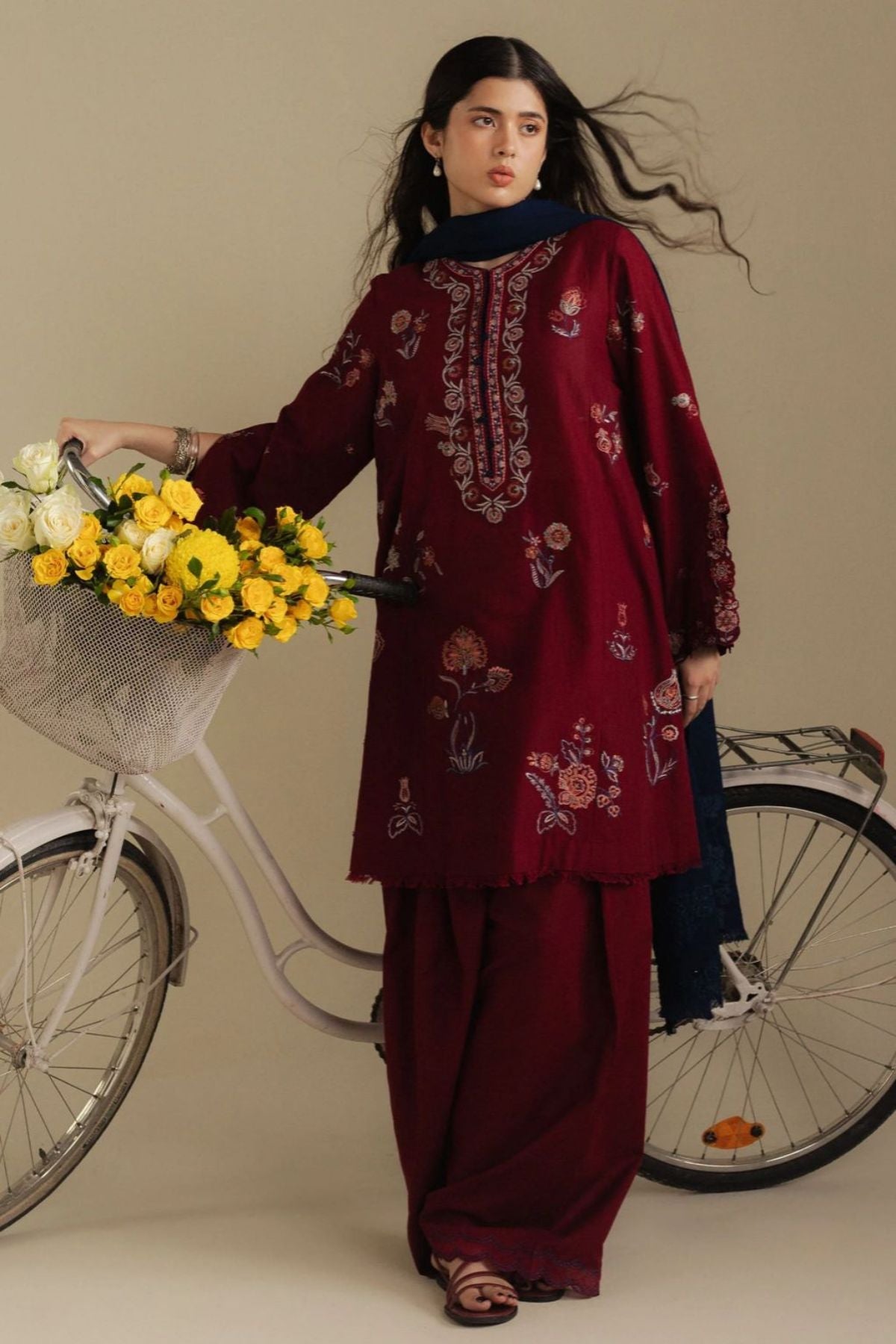 Zara Shahjahan 017 Unstitched Luxury Dhanak Heavy Embroidered 3PC Suit