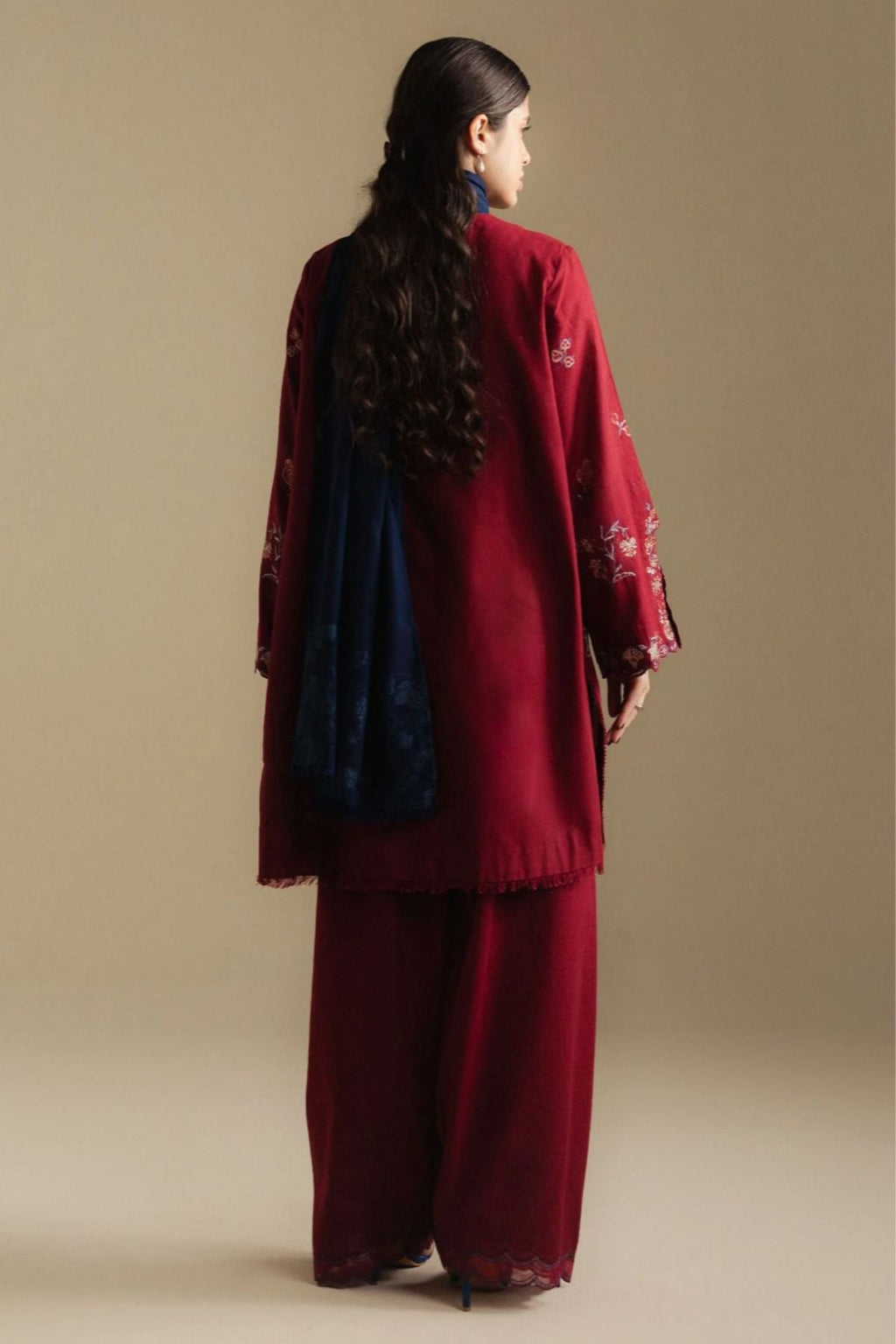 Zara Shahjahan 017 Unstitched Luxury Dhanak Heavy Embroidered 3PC Suit